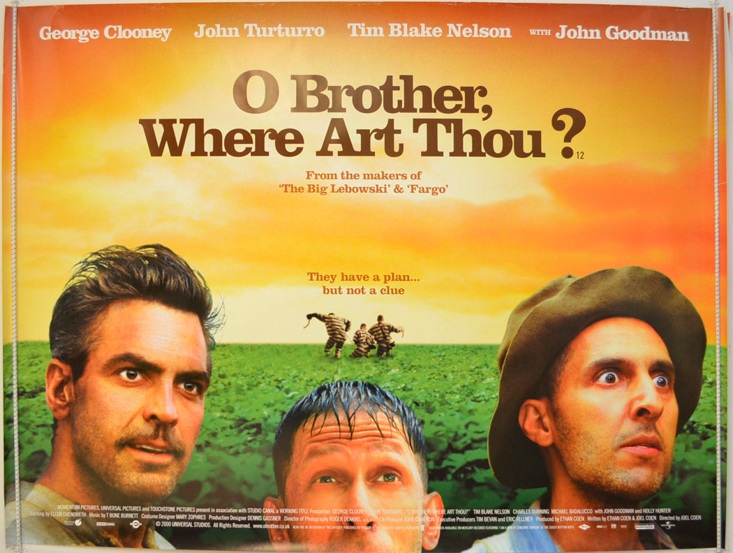 O Brother Where Art Thou?  Original Quad Poster - Film Poster - Movie Poster 