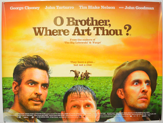 O Brother Where Art Thou? Original Quad Poster - Film Poster - Movie Poster  