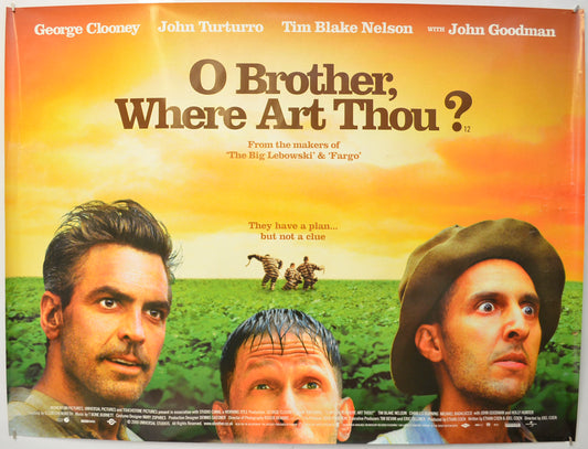 O Brother Where Art Thou? Original Quad Poster - Film Poster - Movie Poster  