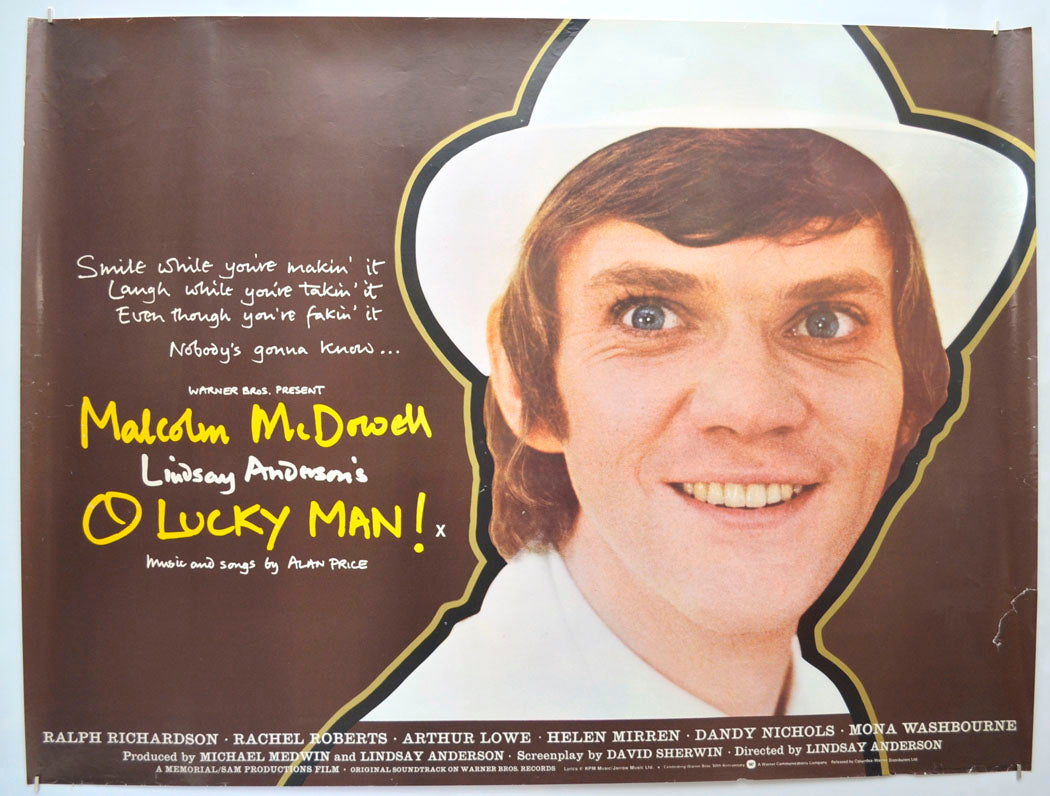 O Lucky Man Original Quad Poster - Film Poster - Movie Poster