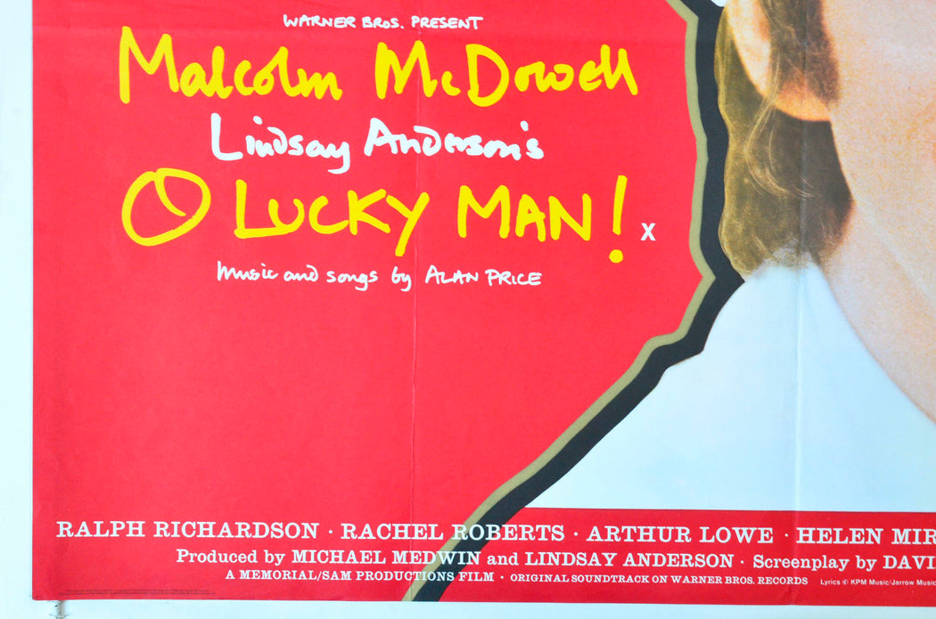 O LUCKY MAN (Bottom Left) Cinema Quad Movie Poster 