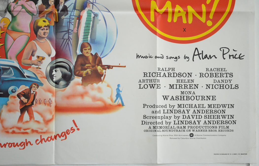 O LUCKY MAN (Bottom Right) Cinema Quad Movie Poster 