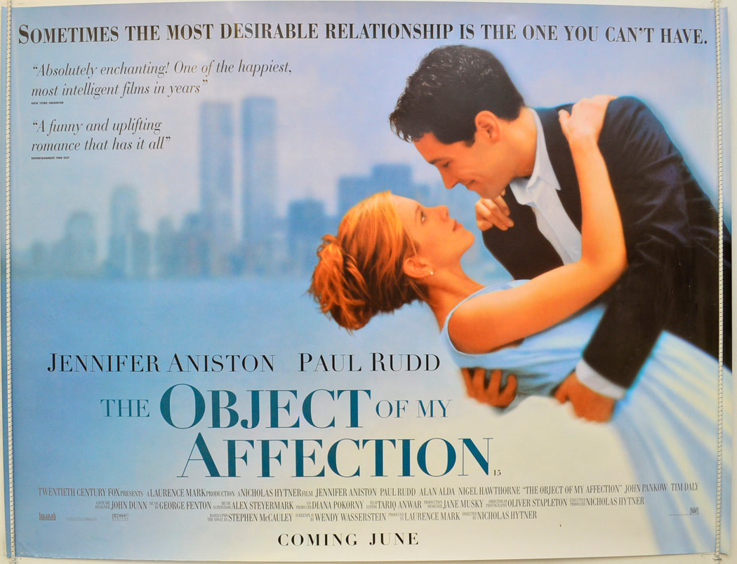 Object Of My Affection Original Quad Poster - Film Poster - Movie Poster  