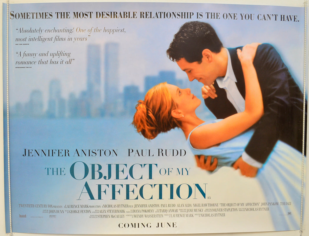 Object Of My Affection Original Quad Poster - Film Poster - Movie Poster  