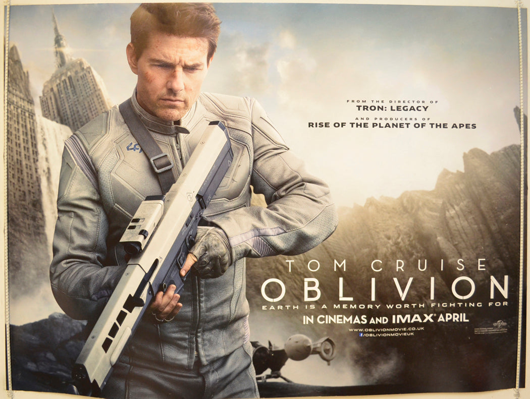 Oblivion  (Teaser / Advance Version)  Original Quad Poster - Film Poster - Movie Poster 