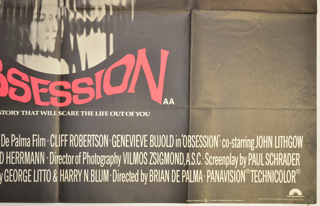 OBSESSION (Bottom Right) Cinema Quad Movie Poster 