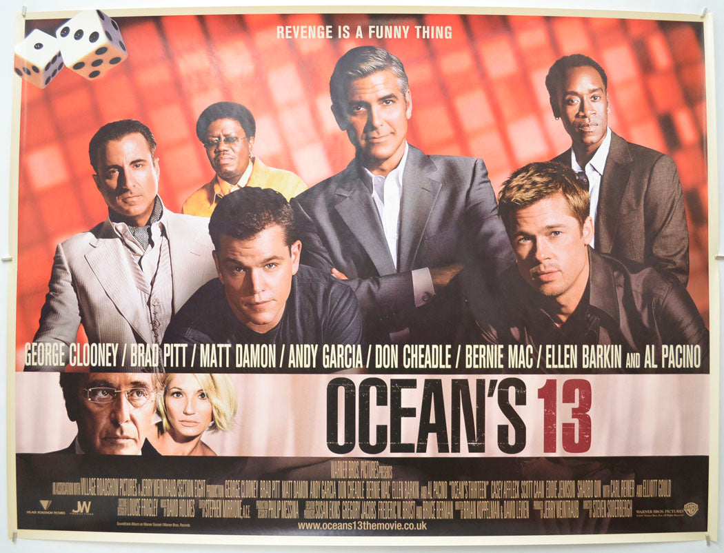 Ocean's 13 Original Quad Poster - Film Poster - Movie Poster