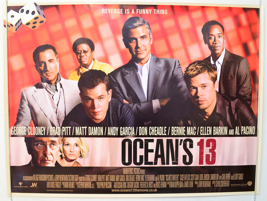 Ocean's 13  Original British Quad Poster - Film Poster - Movie Poster