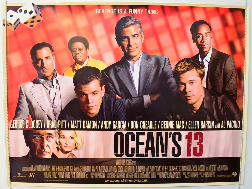 Ocean's 13  Original British Quad Poster - Film Poster - Movie Poster