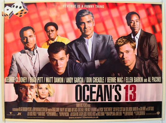 Ocean's 13 Original British Quad Poster - Film Poster - Movie Poster 