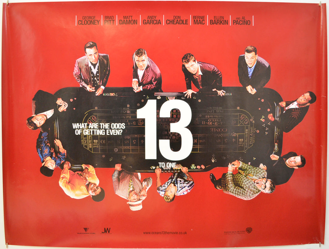 Ocean's 13  (Teaser / Advance Version) Original Quad Poster - Film Poster - Movie Poster  