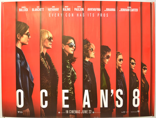 Ocean's 8 (Teaser / Advance Version) Original Quad Poster - Film Poster - Movie Poster