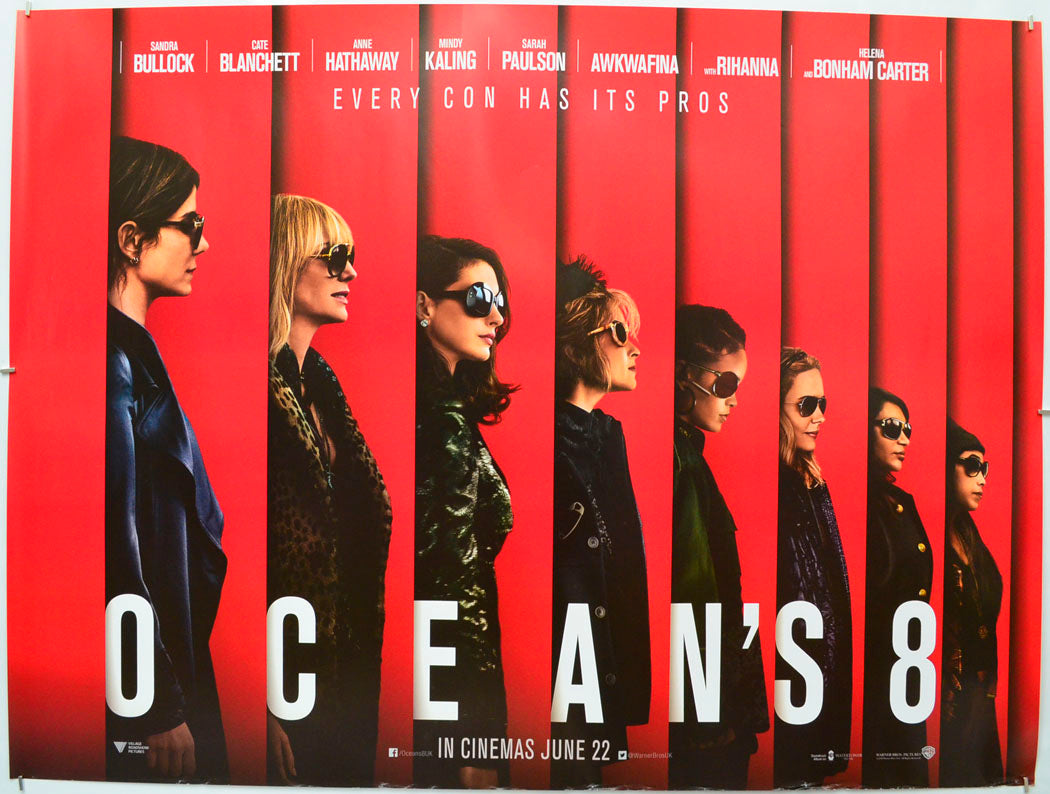 Ocean's 8 (Teaser / Advance Version)  Original Quad Poster - Film Poster - Movie Poster