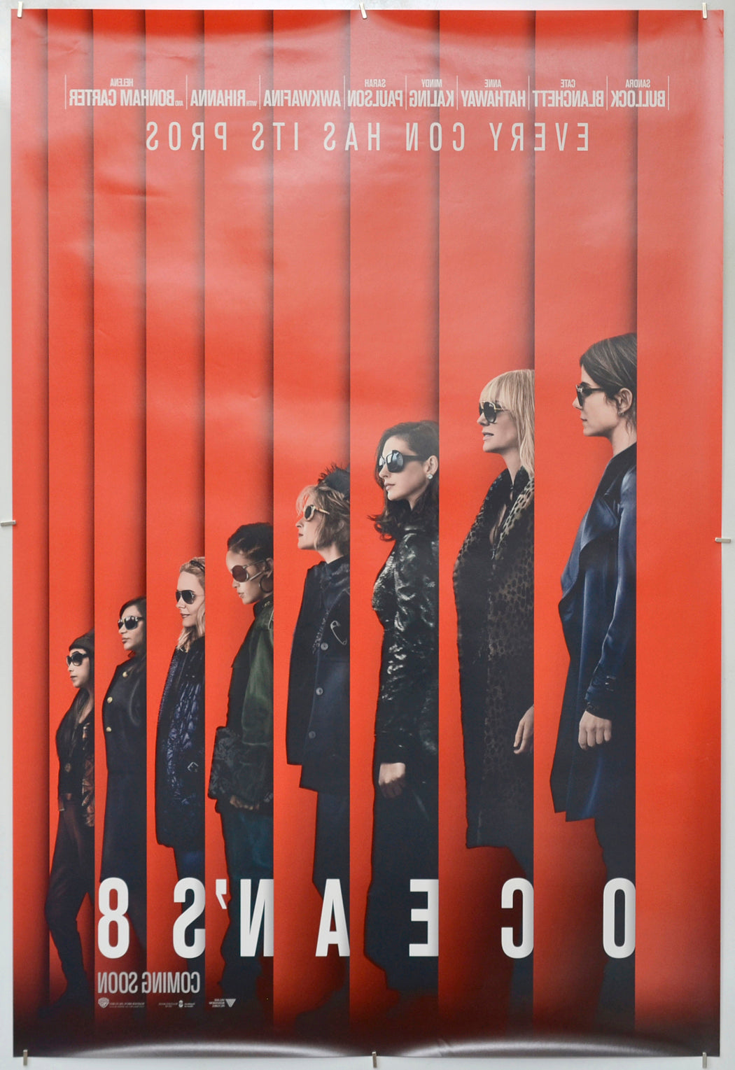 Ocean's 8 (Back) Cinema One Sheet Movie Poster 