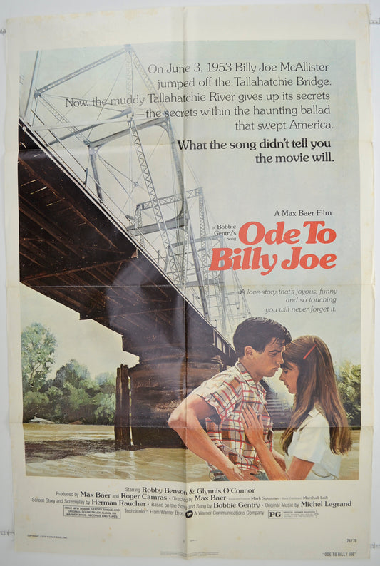 Ode To Billy Joe  Original One Sheet Poster - Film Poster - Movie Poster 