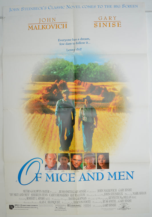 Of Mice And Men  Original One Sheet Poster - Film Poster - Movie Poster 