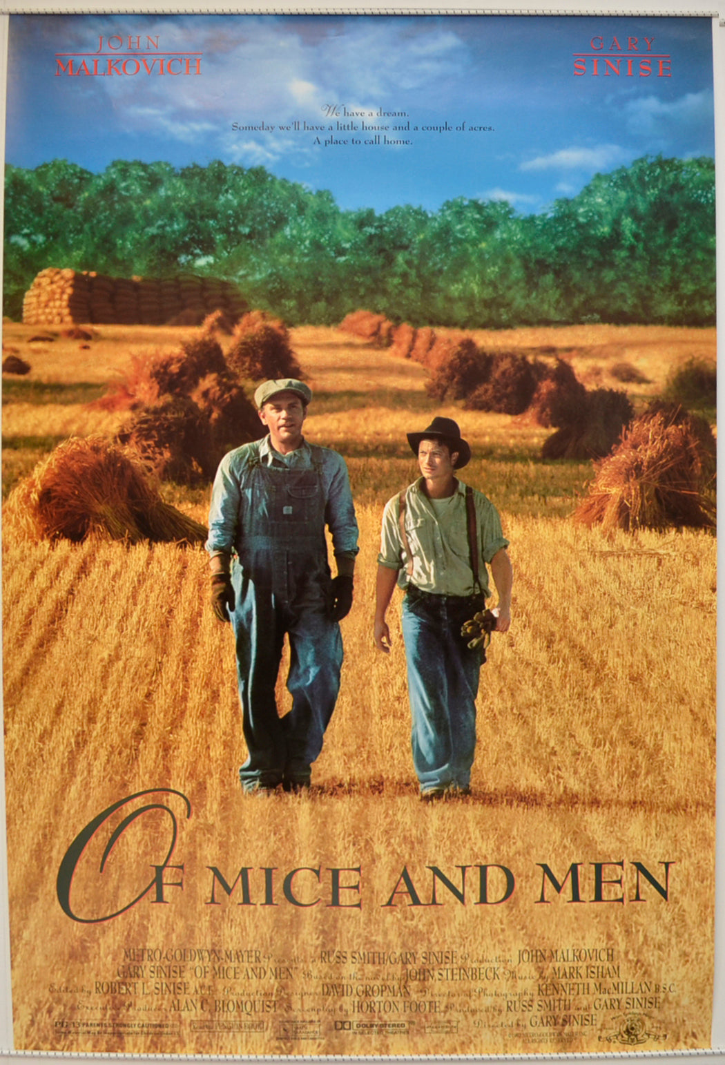 Of Mice And Men  Original One Sheet Poster - Film Poster - Movie Poster 