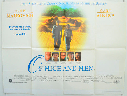 Of Mice And Men Original British Quad Poster - Film Poster - Movie Poster 