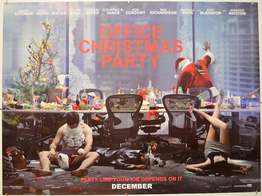 Office Christmas Party (Teaser / Advance Version)  Original Quad Poster - Film Poster - Movie Poster