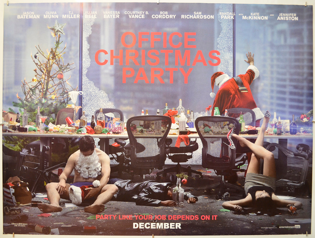 Office Christmas Party (Teaser / Advance Version)  Original Quad Poster - Film Poster - Movie Poster