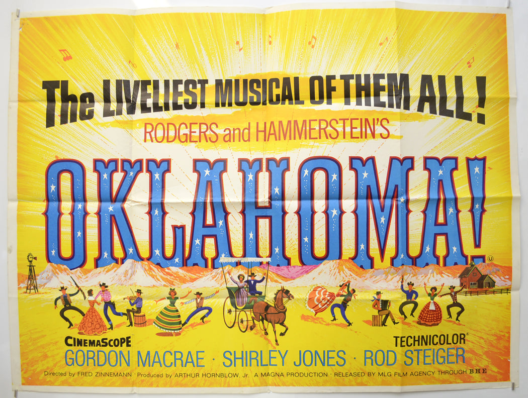 Oklahoma (1967 CinemaScope Release Poster) Original Quad Poster - Film Poster - Movie Poster