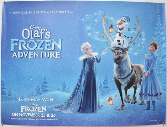 Olaf's Frozen Adventure (Teaser / Advance Version) Original Quad Poster - Film Poster - Movie Poster