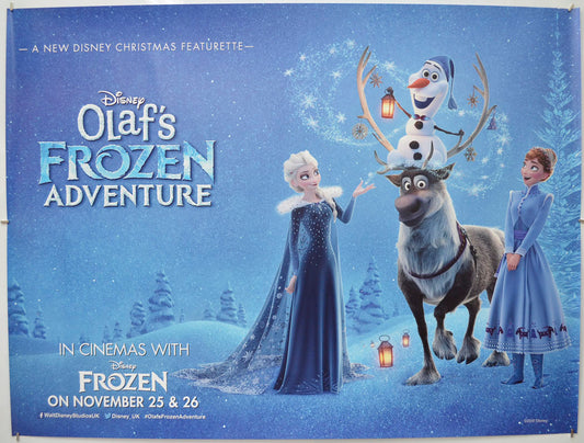 Olaf's Frozen Adventure (Teaser / Advance Version) Original Quad Poster - Film Poster - Movie Poster