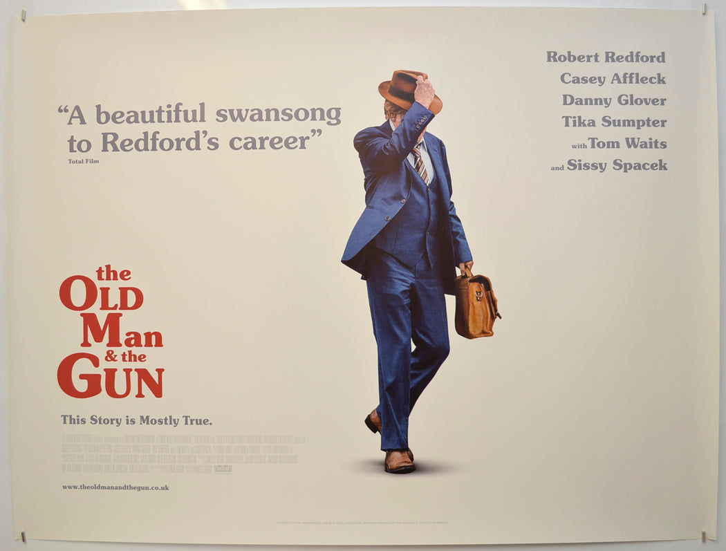 The Old Man and The Gun Original Quad Poster - Film Poster - Movie Poster