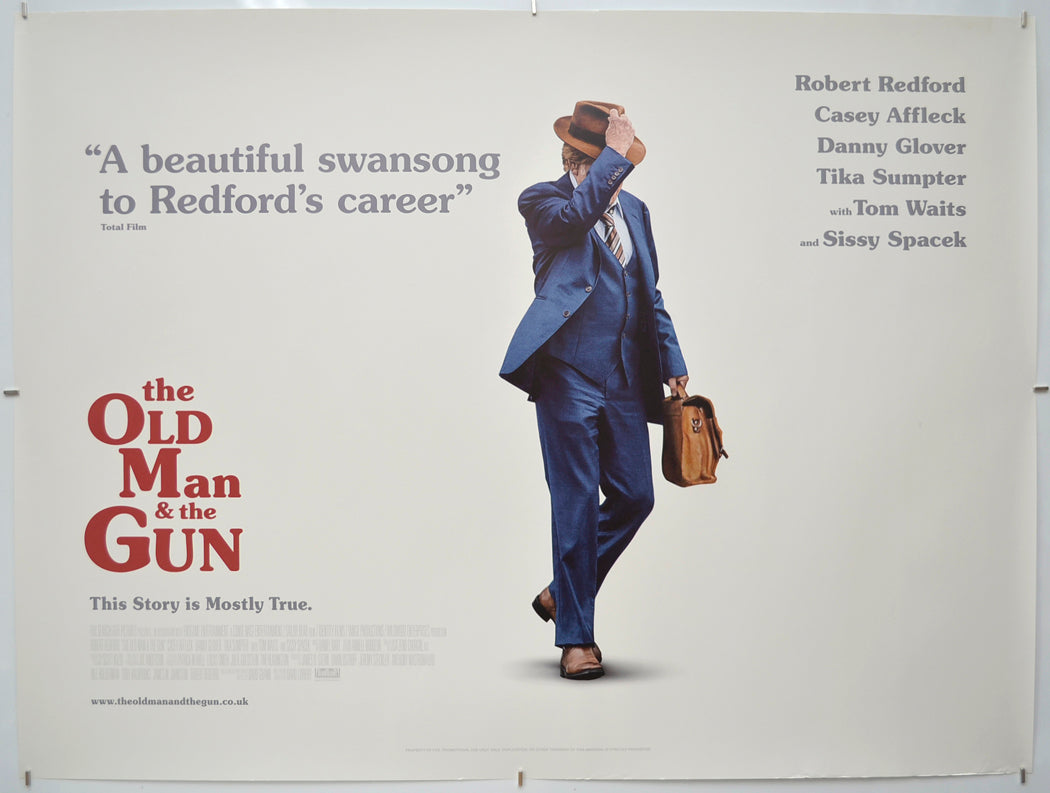 The Old Man and The Gun  - Original Quad Poster - Film Poster - Movie Poster