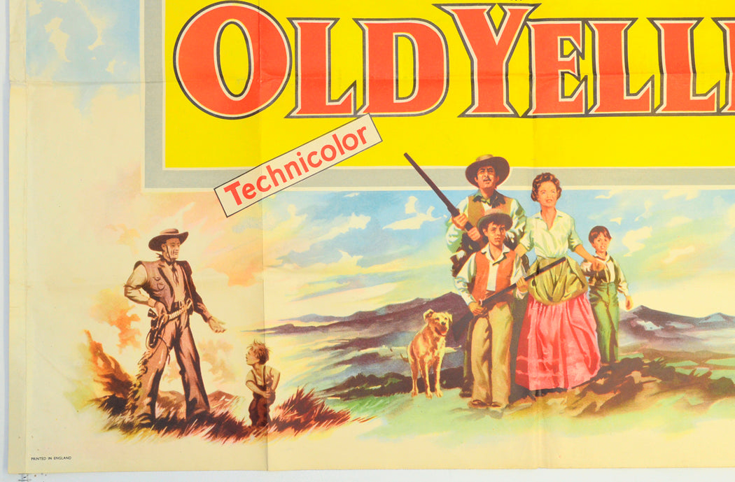 OLD YELLER (Bottom Left) Cinema Quad Movie Poster 