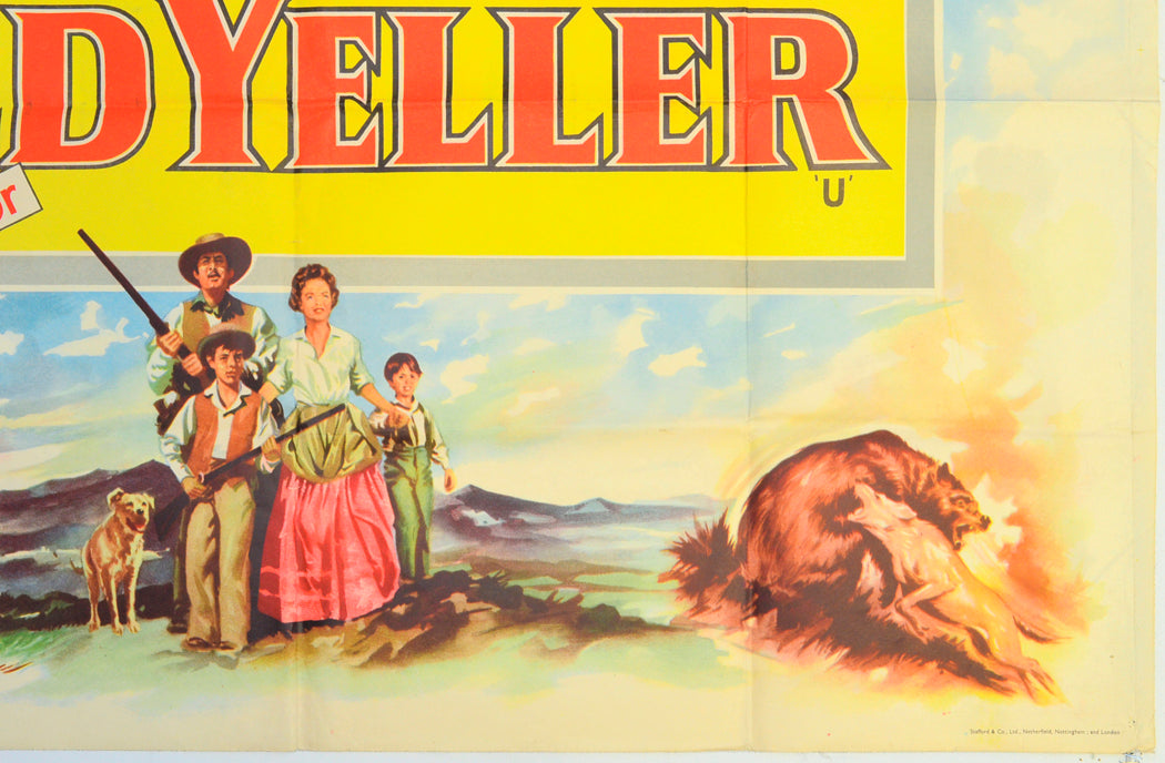 OLD YELLER (Bottom Right) Cinema Quad Movie Poster 