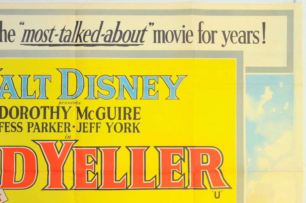 OLD YELLER (Top Right) Cinema Quad Movie Poster 