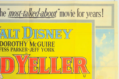 OLD YELLER (Top Right) Cinema Quad Movie Poster 