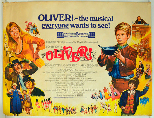 Oliver ! Original British Quad Poster - Film Poster - Movie Poster 