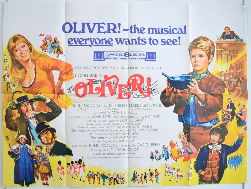 Oliver!  Original British Quad Poster - Film Poster - Movie Poster 