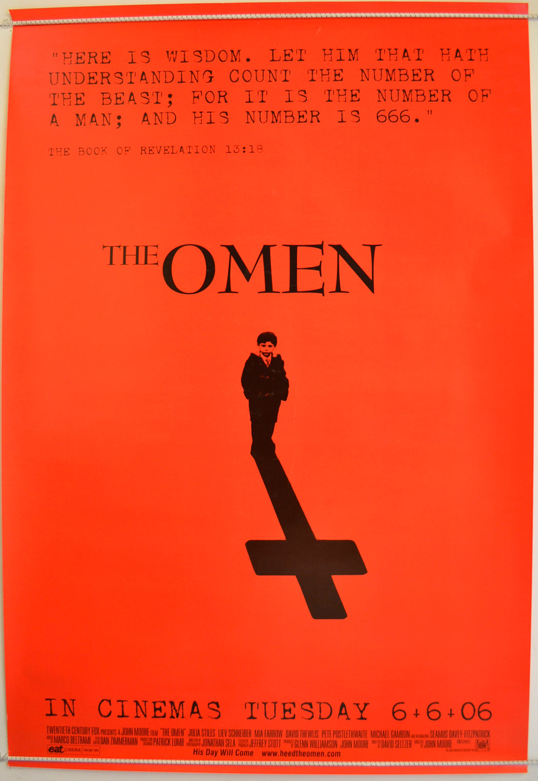 The Omen  Original One Sheet Poster - Film Poster - Movie Poster 