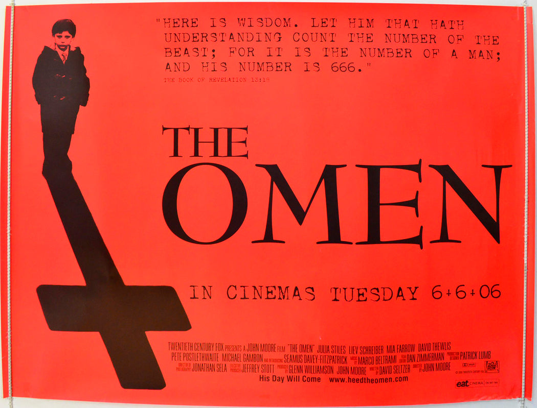 The Omen  (Teaser / Advance Version)   Original British Quad Poster - Film Poster - Movie Poster 