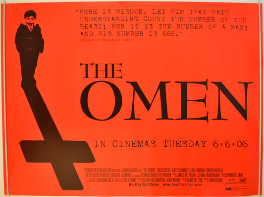 The Omen  (Teaser / Advance Version)  Original Quad Poster - Film Poster - Movie Poster 