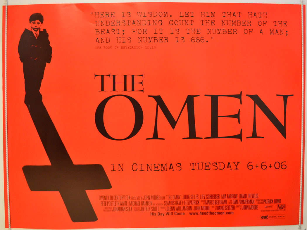 The Omen  (Teaser / Advance Version)  Original Quad Poster - Film Poster - Movie Poster 