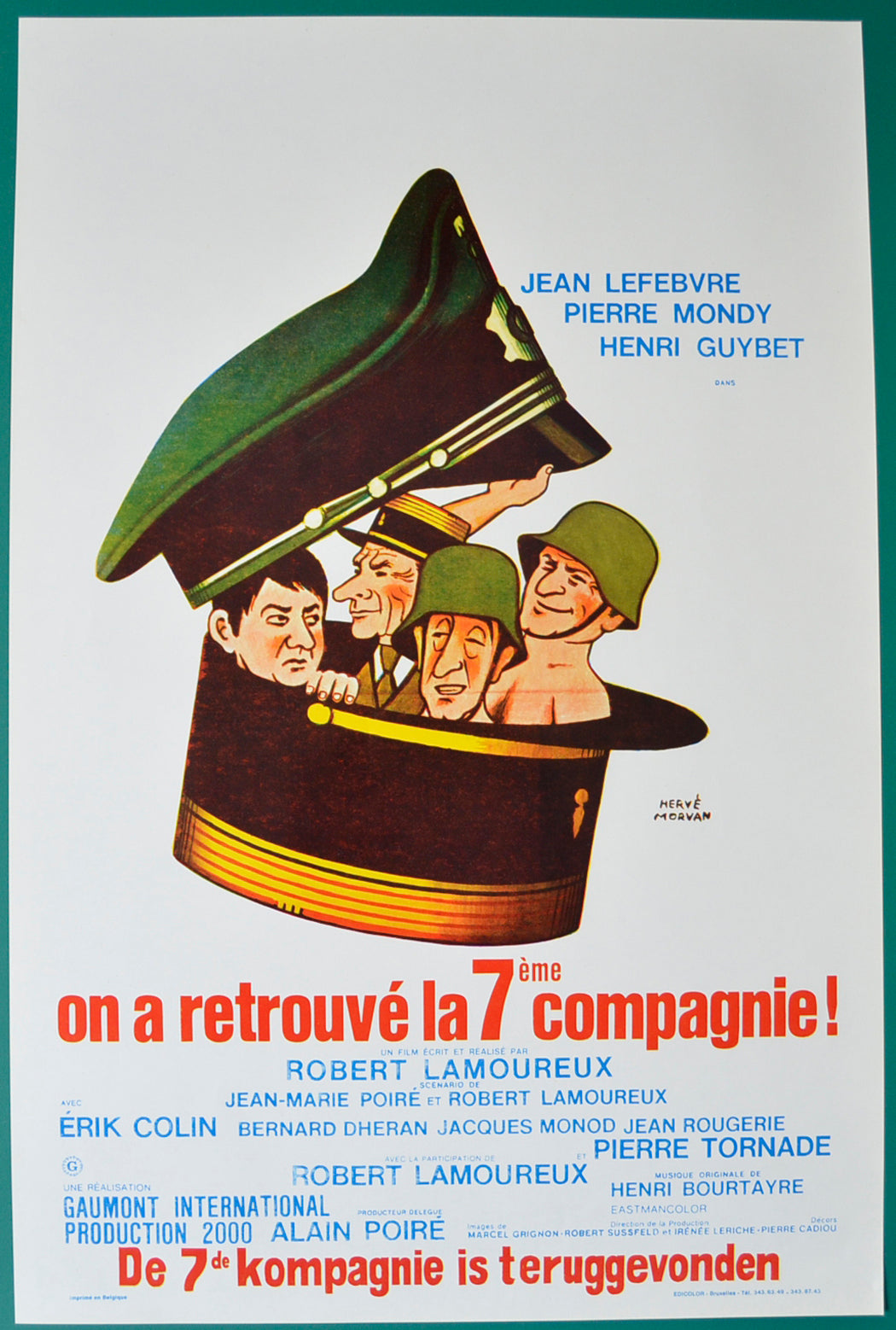 On a retrouvé la 7ème compagnie !  (a.k.a. The Seventh Company Has Been Found)   Original Belgian Poster - Film Poster - Movie Poster