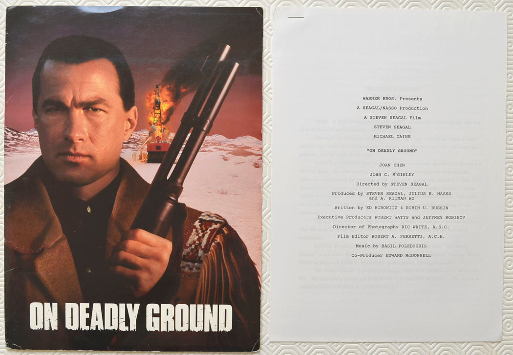 ON DEADLY GROUND Original Cinema Press Kit 