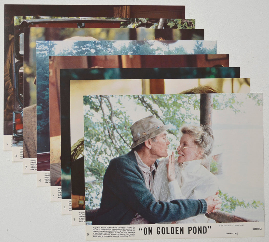 ON GOLDEN POND (Full View) Cinema Set of Colour FOH Stills / Lobby Cards  