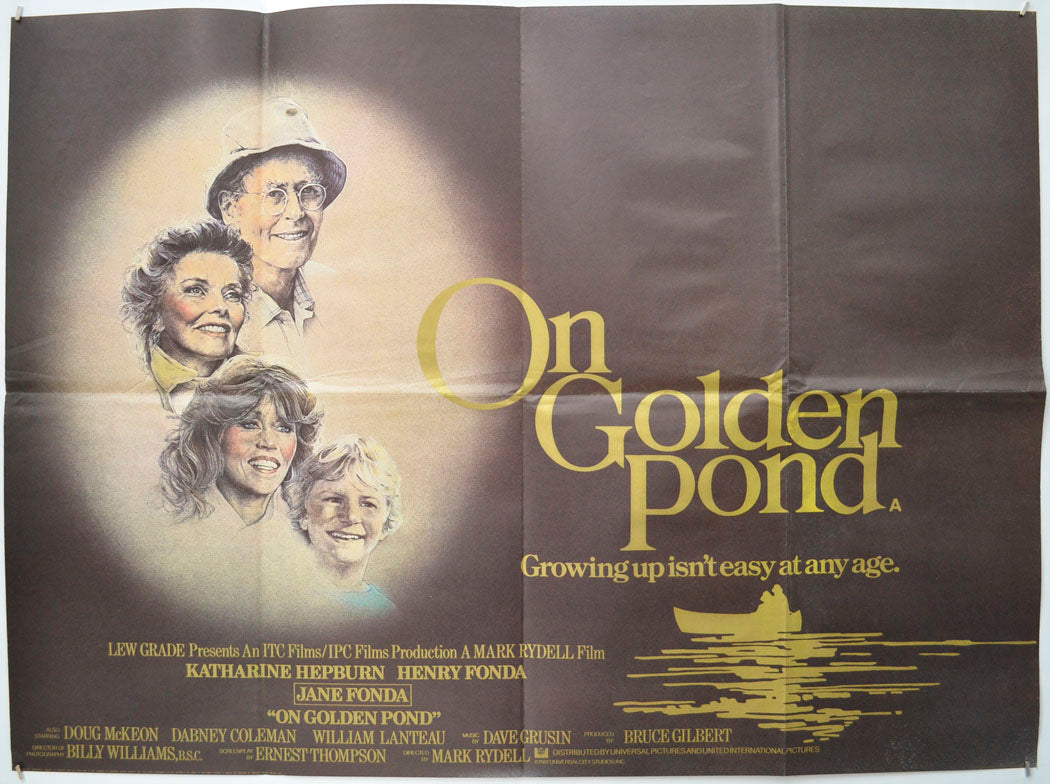 On Golden Pond Original Quad Poster - Film Poster - Movie Poster