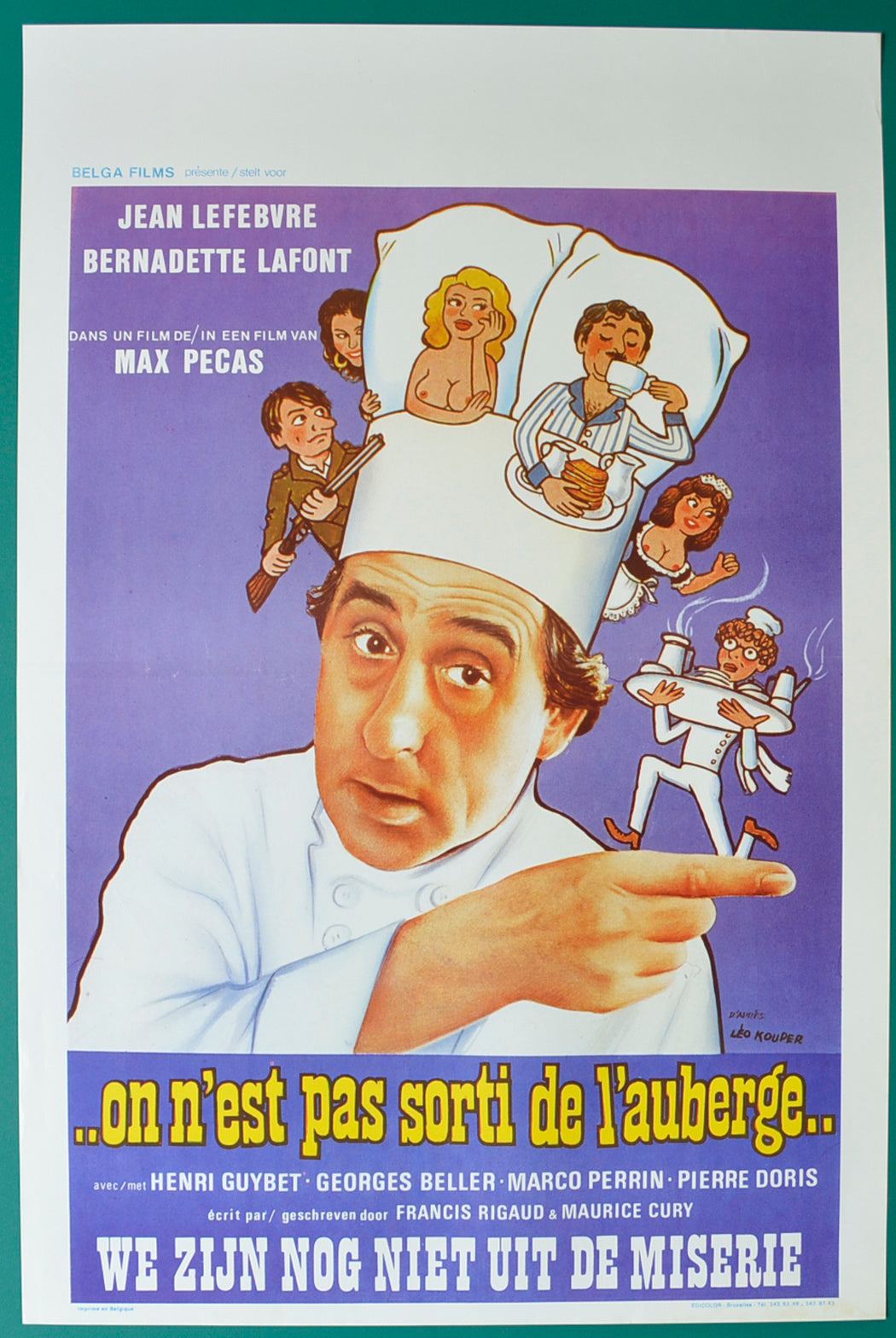 On n'est pas sorti de l'auberge Original Belgian Poster - Film Poster - Movie Poster