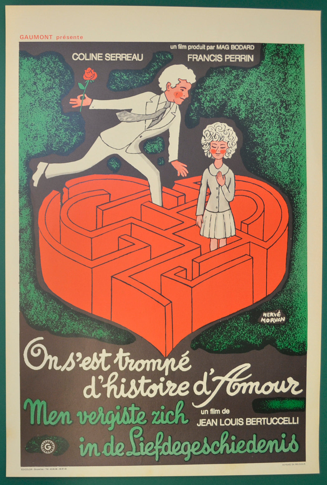 On S'est Trompe D'histoire D'Armour   (a.k.a. We Were Mistaken About a Love Story)   Original Belgian Poster - Film Poster - Movie Poster  