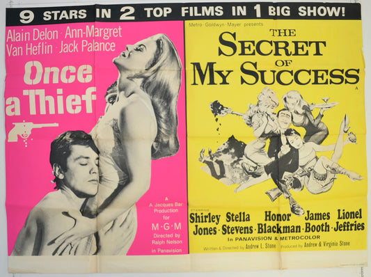 Once A Thief / The Secret Of My Success  Original British Quad Poster - Film Poster - Movie Poster 