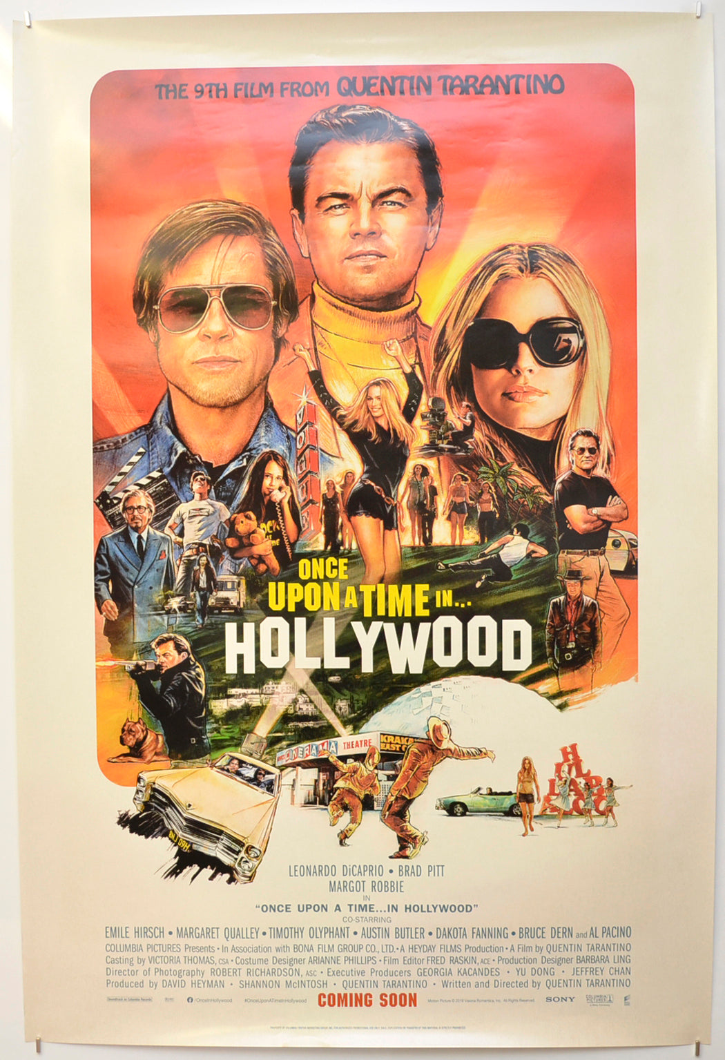 Once Upon A Time In Hollywood (Teaser / Advance Version)  Original One Sheet Poster - Film Poster - Movie Poster