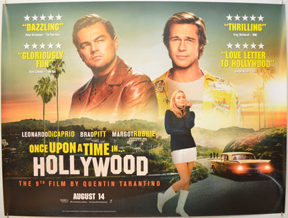 Once Upon A Time In Hollywood (Reviews Version) Original Quad Poster - Film Poster - Movie Poster