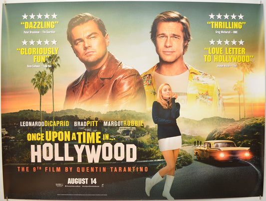 Once Upon A Time In Hollywood (Reviews Version) Original Quad Poster - Film Poster - Movie Poster