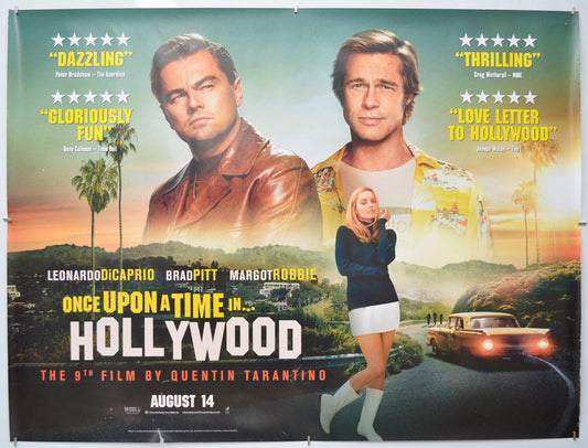 Once Upon A Time In Hollywood - Original Quad Poster - Film Poster - Movie Poster